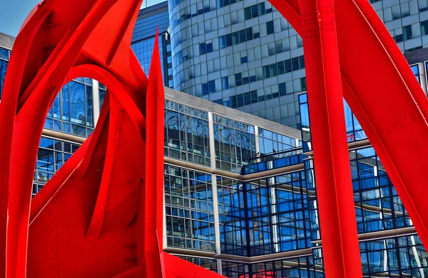 París Defense Francia Mayo 2017 Araña Roja Alexander Calder Distrito — Foto de Stock