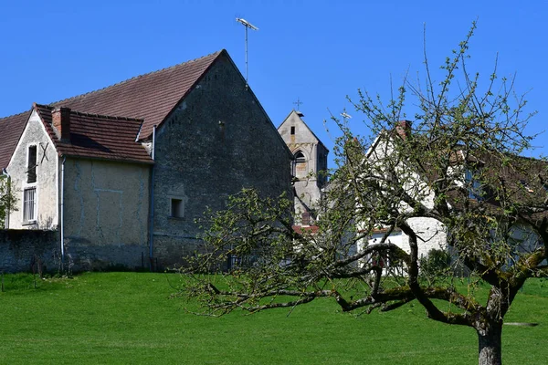 Vaudancourt Franciaország Április 2017 Festői Falu Tavasszal — Stock Fotó