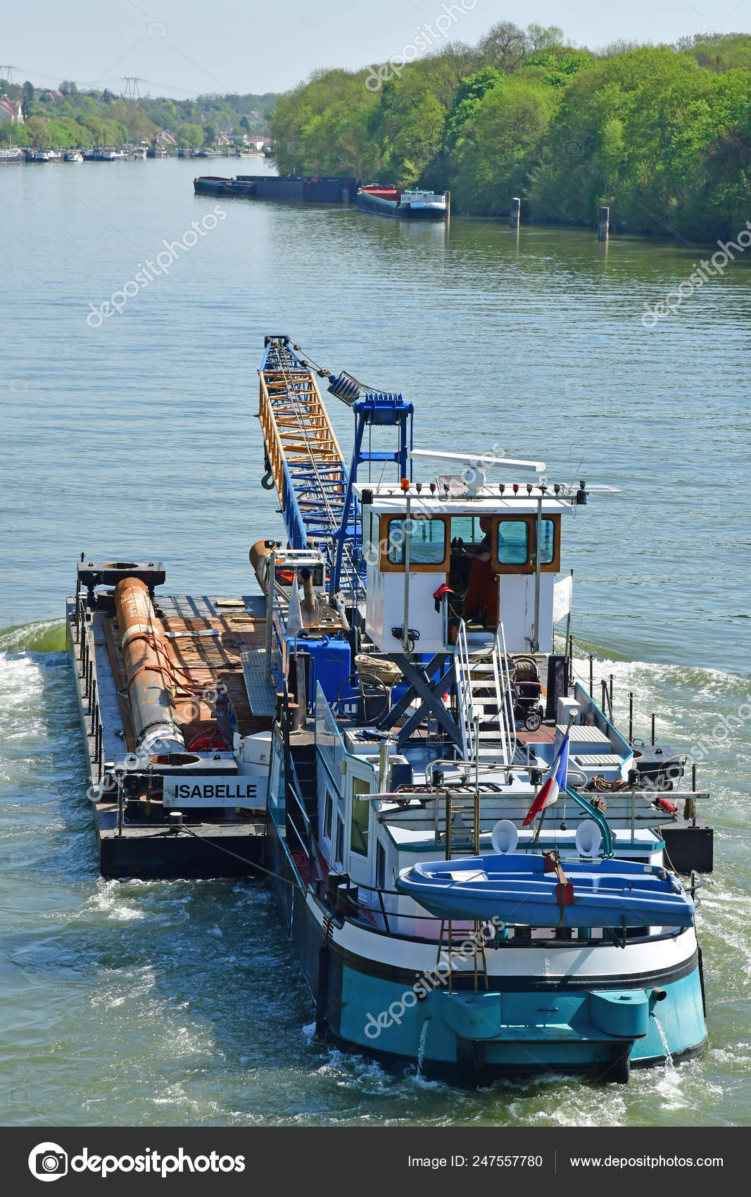Conflans Sainte Honorine France April 20 2018 Barge On The Stock Editorial Photo C Packshot 247557780