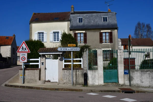 Drocourt; France - mach 17 2017 : village center — Stock Photo, Image