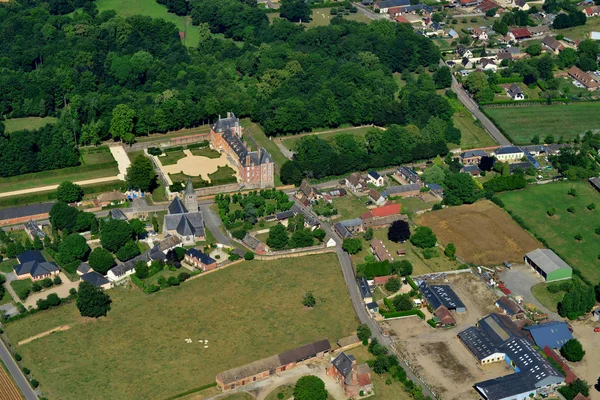 Heudicourt, France - 7 juillet 2017 : photo aérienne du village — Photo