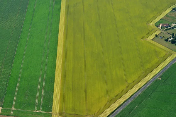 Ecouis, França - 7 de julho de 2017: imagem aérea da paisagem — Fotografia de Stock