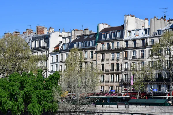 Parigi; Francia - 2 aprile 2017: Senna vista dal Pont Ne — Foto Stock