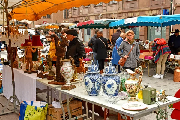 Strazburg; Fransa - 3 Mart 2017: w pitoresk şehir merkezinde — Stok fotoğraf