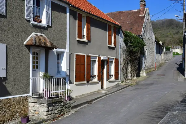 Vetheuil, france - märz 16 2017: dorfzentrum — Stockfoto