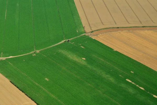 Etrepagny, França - 7 de julho de 2017: imagem aérea do landscap — Fotografia de Stock