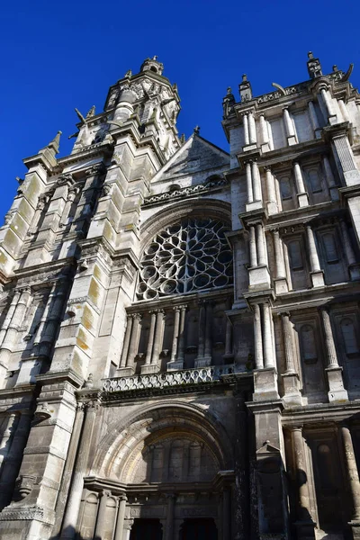 Evreux; Francie - 17 ledna 2017: gotická katedrála Notre Dame — Stock fotografie