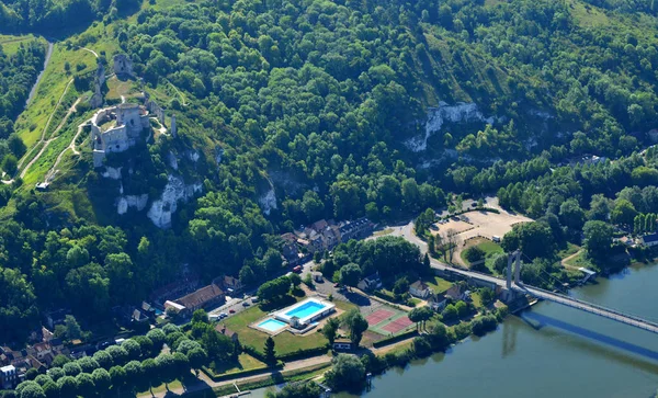 Les Andelys, France - 7 juillet 2017 : photo aérienne de la ville — Photo