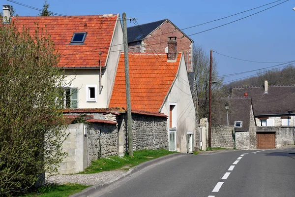 Roconval, França - 16 de março de 2017: centro da aldeia — Fotografia de Stock