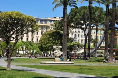 Nice, France - april 19 2016 : picturesque city center clipart