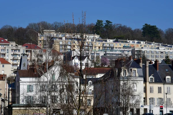 Meulan en Yvelines; Francia - 15 settembre 2018: centro città — Foto Stock