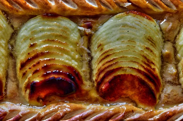 Крупным планом яблочный пирог — стоковое фото