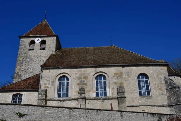 Saint Cyr en Arthies, França - 16 de março de 2017: centro da aldeia — Fotografia de Stock