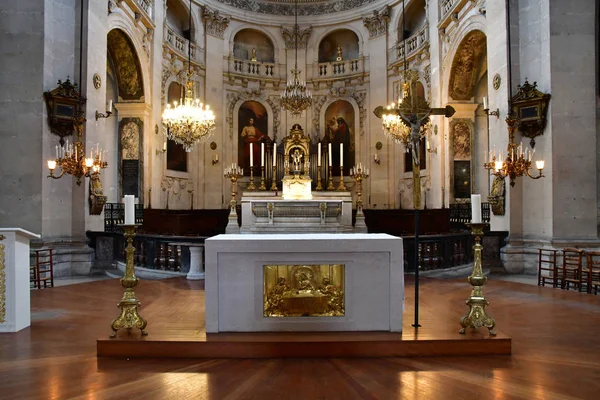 Париж; Франция - 2 апреля 2017: Церковь Святого Павла Сент-Луиса — стоковое фото