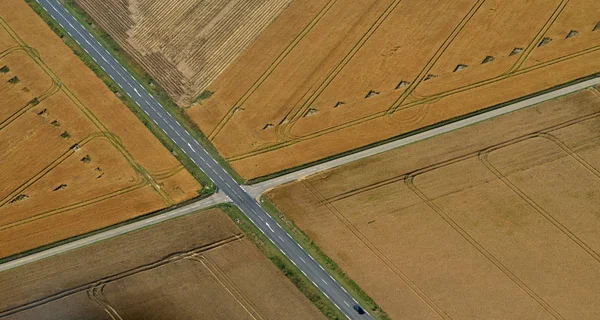 Heudicourt, Frankreich - 7. Juli 2017: Luftbild der Landschaft — Stockfoto