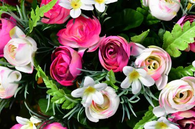 Sagy; France - april 4 2018 : artificial flowers clipart