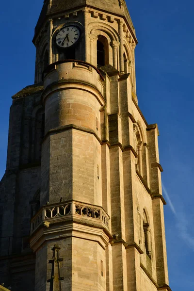 Poissy; France - february 24 2019 : collegiate church — Stock Photo, Image