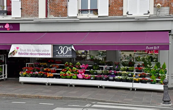 Poissy; França - 7 de abril de 2019: florista — Fotografia de Stock