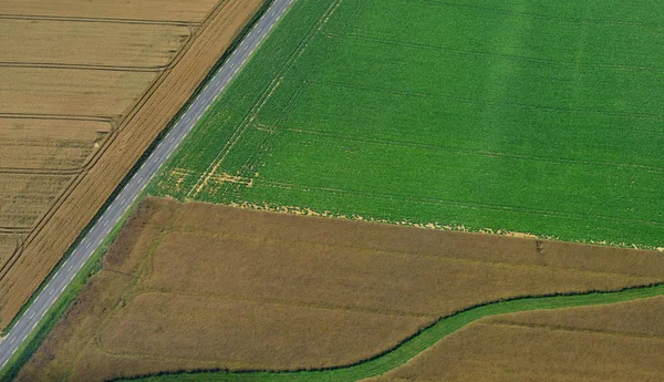 Heudicourt, França - 7 de julho de 2017: imagem aérea da landsca — Fotografia de Stock