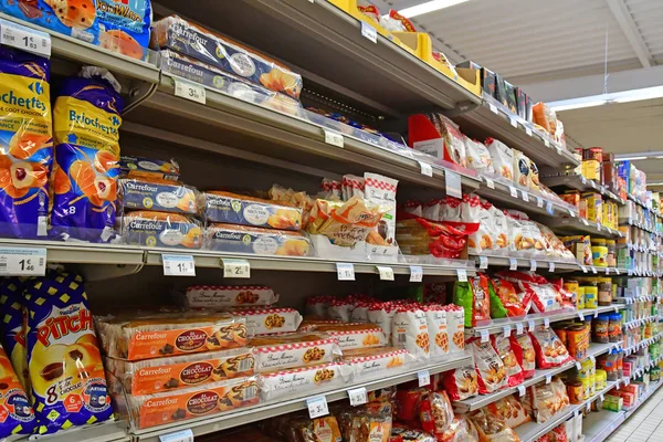 París, Francia - 9 de julio de 2018: supermercado — Foto de Stock