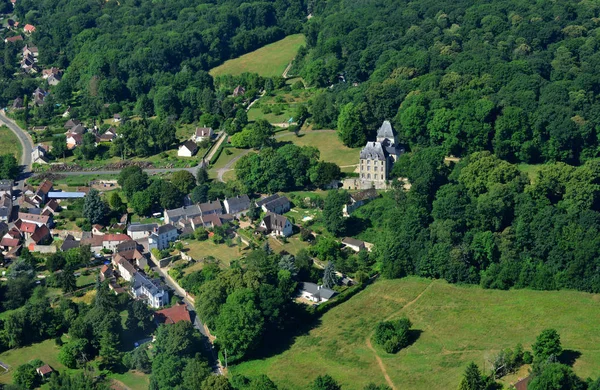 Villers en arthies, Frankreich - 7. Juli 2017: Luftbild der — Stockfoto