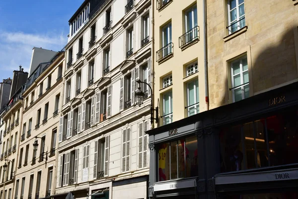 Paris Frankrike-April 2 2018: Rue Saint Honore — Stockfoto