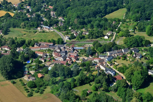 Villers en Arthies, France - july 7 2017 : aerial picture of the — Stock Photo, Image