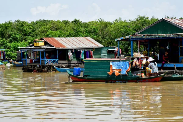 Siem Reap ; Royaume du Cambodge - 23 août 2018 : vue sur la rivière — Photo