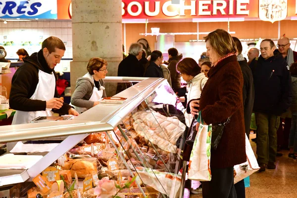 Poissy; Francia - 7 aprile 2019: mercato — Foto Stock