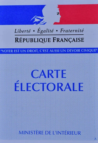 Les Mureaux, Frankrijk-april 23 2017: stemkaart — Stockfoto