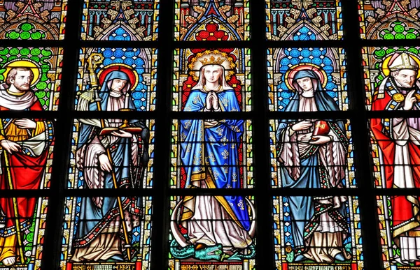 Belgien, malerische Kirche Notre dame du sablon in Brüssel — Stockfoto