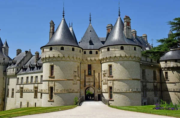 Chaumont sur Loire; Francja-Czerwiec 29 2019: renesansowy Kastl — Zdjęcie stockowe