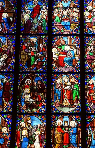 Pontoise , France - june 2 2019 : Saint Maclou cathedral — Stock Photo, Image