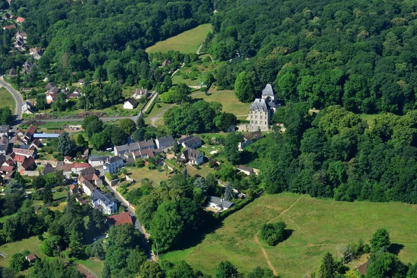 Villers en Arthies, Francia - 7 de julio de 2017: foto aérea de la — Foto de Stock