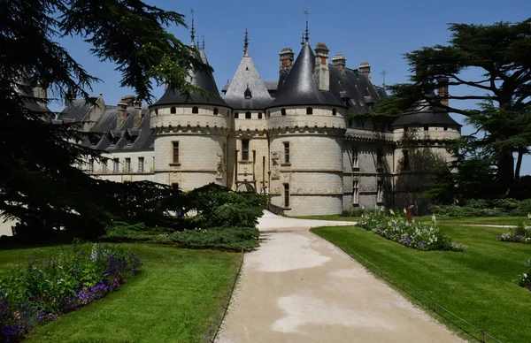 Chaumont sur Loire; Franciaország-június 29 2019: a reneszánsz vár — Stock Fotó