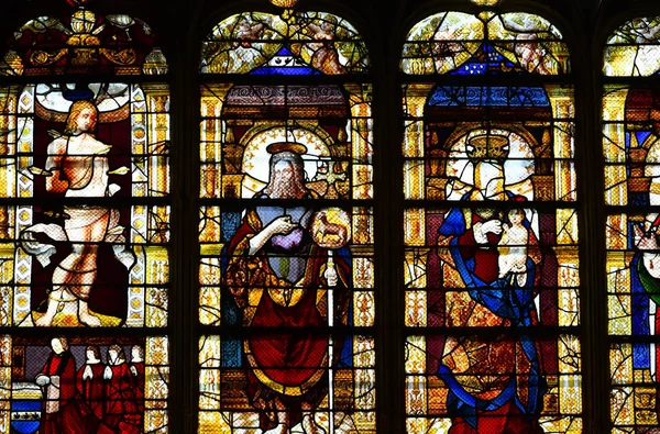 Les Andelys; France - july 2 2019 : collegiate church Notre Dame — Stok fotoğraf
