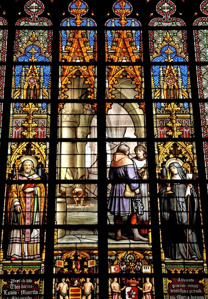 Belgium, picturesque cathedral of  Brussels — Stock Photo, Image