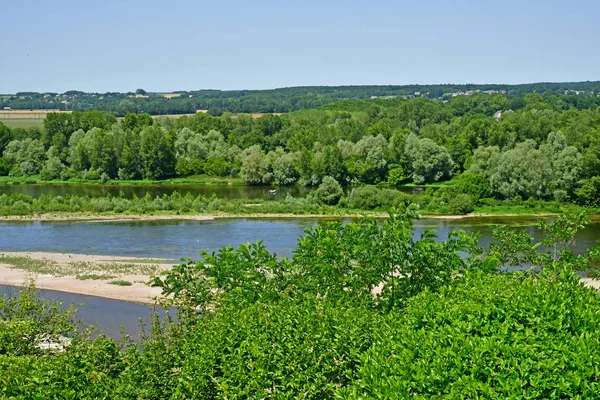 Chaumont sur Loire; France - june 29 2019: Loire river view from — Stock Photo, Image