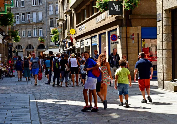 Saint-Malo; Frankrijk-juli 28 2019: pittoreske stad in de zomer — Stockfoto