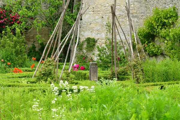 Villarceaux, Francie-červen 9 2019: historický hrad — Stock fotografie