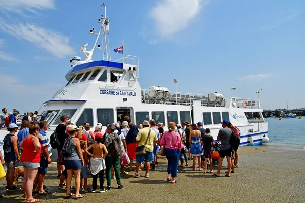 Saint Malo; Francja-Lipiec 28 2019: malownicze miasto w lecie — Zdjęcie stockowe