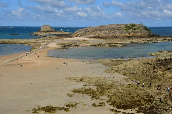 stock image Saint Malo; France - july 28 2019 : picturesque city in summer