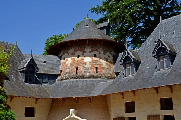 Chaumont sur Loire; Francie-Červen 29 2019: hrad stabilní — Stock fotografie