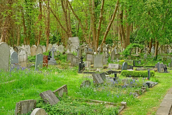 Londres, Inglaterra - 6 de maio de 2019: Cemitério Highgate — Fotografia de Stock