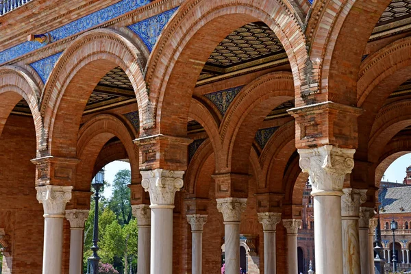 Sevilla; España - 28 de agosto de 2019: Plaza de España — Foto de Stock