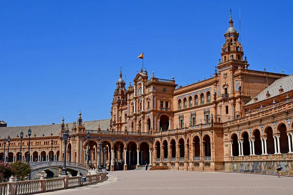 Sevilla; Spain - august 28 2019 : Plaza de Espana Stock Photo