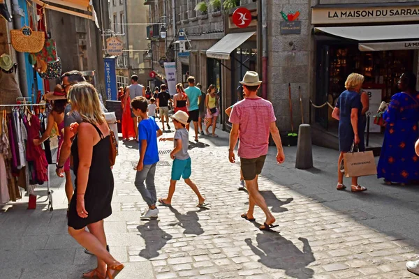 Saint-Malo; Frankrijk-juli 28 2019: pittoreske stad in de zomer — Stockfoto