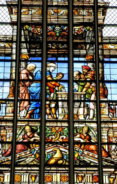 Бельгия, живописный собор Брюсселя — стоковое фото