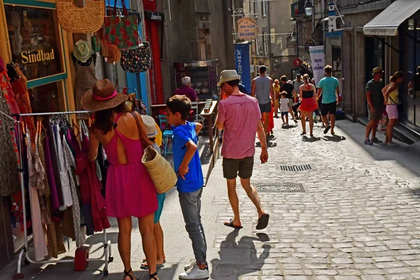 Saint Malo; Frankreich - 28. Juli 2019: malerische Stadt im Sommer — Stockfoto