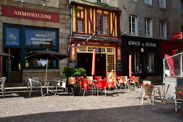 Saint Malo; France - july 28 2019 : bar — Stock Photo, Image